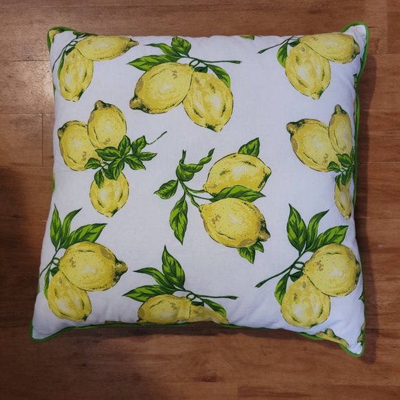 April Cornell Lemon Yellow Decorative Pillow with Zippers 20 x 20 (Quantity 1) - Picture 5 of 10